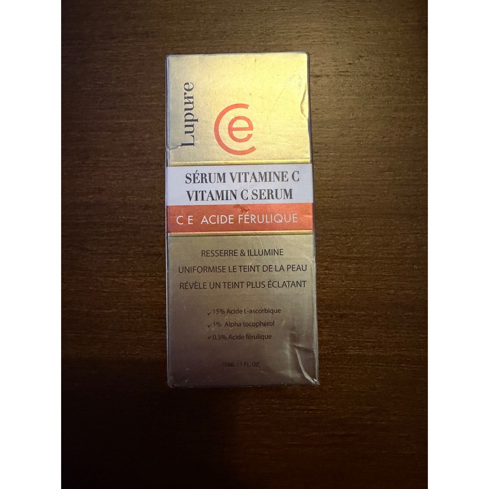 Lupure Vitamin C Serum 15% L-Ascorbic Acid 1% Vitamin E 0.5% 30ml NEW